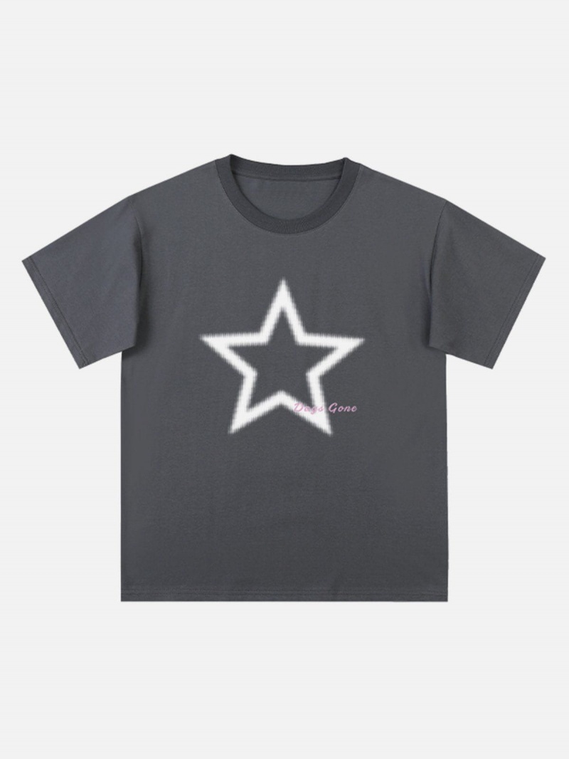 Noir  T Shirts Aelfric Eden Star Print Tee - VHK-9184571